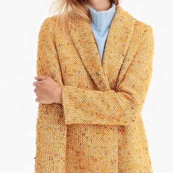 J. Crew Yellow Tweed Coat - Picture 2 of 14